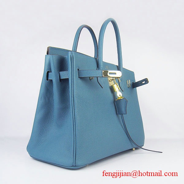 Hermes Birkin 35cm Tendon Veins Leather Bag Blue Gold Hardware Hermes Birkin 35cm Tendon Veins Leather Bag Blue Gold Hardware
